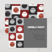 COOL BASEBALL Bar Mitzvah Reply RSVP Card Kaartje (Voorkant / Achterkant)