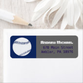 COOL BASEBALL Bar Mitzvah return address label (Insitu)