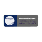 COOL BASEBALL Bar Mitzvah return address label (Voorkant)