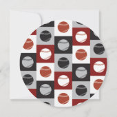 COOL BASEBALL Bar Mitzvah ROUND Invitation Kaart (Achterkant)