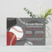 COOL BASEBALL Bar Mitzvah uitnodiging (Staand voorkant)