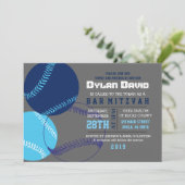 COOL BASEBALL Bar Mitzvah uitnodiging (Staand voorkant)