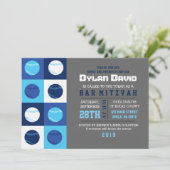COOL BASEBALL Bar Mitzvah uitnodiging (Staand voorkant)