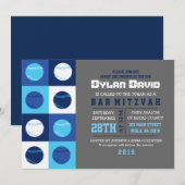 COOL BASEBALL Bar Mitzvah uitnodiging (Voorkant / Achterkant)