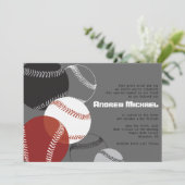 COOL BASEBALL Bar Mitzvah Uitnodiging (Staand voorkant)