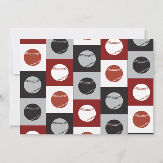 COOL BASEBALL Bar Mitzvah Uitnodiging (Achterkant)