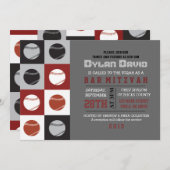 COOL BASEBALL Bar Mitzvah uitnodiging (Voorkant / Achterkant)