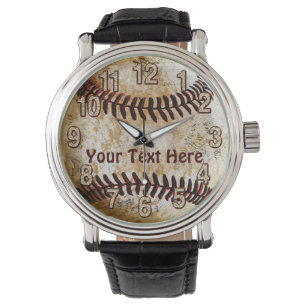 Cool  Baseball Horloges met JOUW TEKST