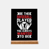 Cool Baseball inspiratie word art Acryl Bord (Voorkant)