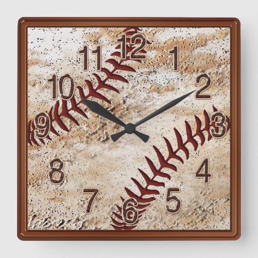 Cool Baseball Man Cave Muurdecoratie Baseball KLOK (Voorkant)