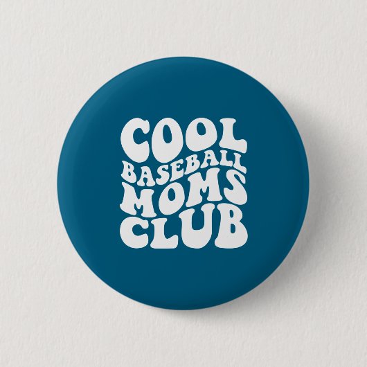 Cool Baseball Moeders Club Design Ronde Button 5,7 Cm (Voorkant)
