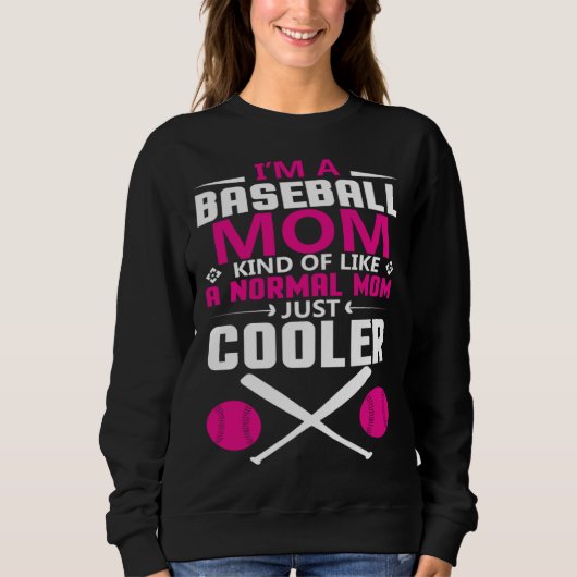 Cool baseball mum everyday text simple retro trui (Voorkant)