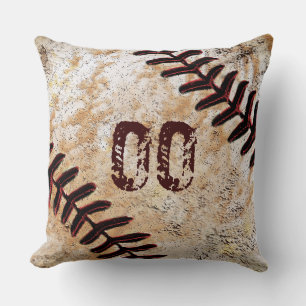 Cool Baseball Nummer of Monogram Baseball Kussen