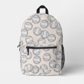 Cool Baseball Patroon Kids School Bedrukte Rugzak (Voorkant)