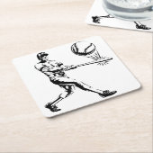 Cool Baseball Player Onderzetter Set (Schuin)