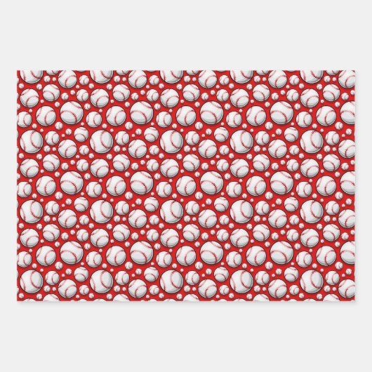 Cool Baseball sport betegeld patroon Inpakpapier Vel (Voorkant 3)