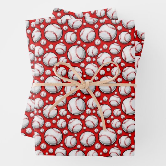 Cool Baseball sport betegeld patroon Inpakpapier Vel (In situ)