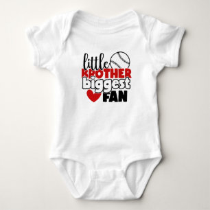 Cool Baseball sport kleine broer grootste fan  Romper