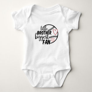 Cool Baseball sport kleine broer grootste fan Romper
