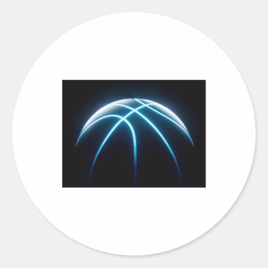 Cool basketbal bal ronde sticker (Voorkant)