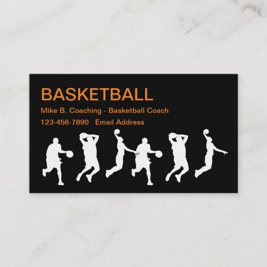 Cool Basketbal Coach Visitekaartjes (Voorkant)