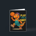Cool Basketbal Dinosaurus Speler Grappige Sport Di Kaart<br><div class="desc">Cool Basketbal Dinosaurus Speler Grappige Sport Dinosaur Slam Dunk Premium</div>