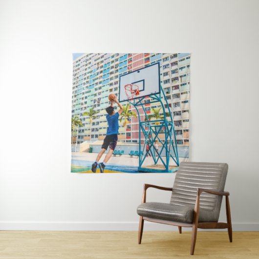 Cool Basketbal Geschenk Wandkleed (In situ)