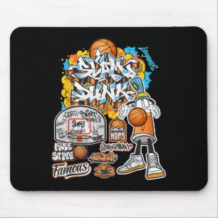 Cool Basketbal Graffiti Stijl Illustratie Graphi Muismat