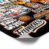 Cool Basketbal Graffiti Stijl Illustratie Graphi Poster (Hoek)