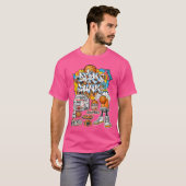 Cool Basketbal Graffiti Stijl Illustratie Graphi T-shirt (Voorkant volledig)