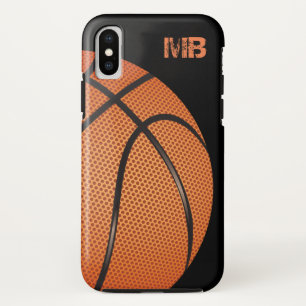 Cool Basketbal Monogram Thema voor Heren iPhone X Hoesje