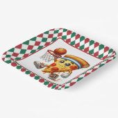 Cool Basketbal pizza party Papieren Bordje (Gebogen)