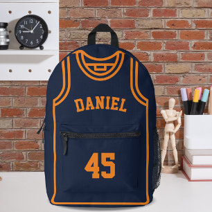 Cool Basketbal Speler Naam en Nummer Gepersonalise Bedrukte Rugzak
