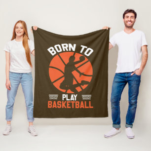 Cool Basketbal sportliefhebbers woordkunst geboren Fleece Deken