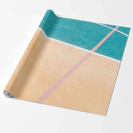 Cool Basketball Artwork Cadeaupapier (Uitgerold)