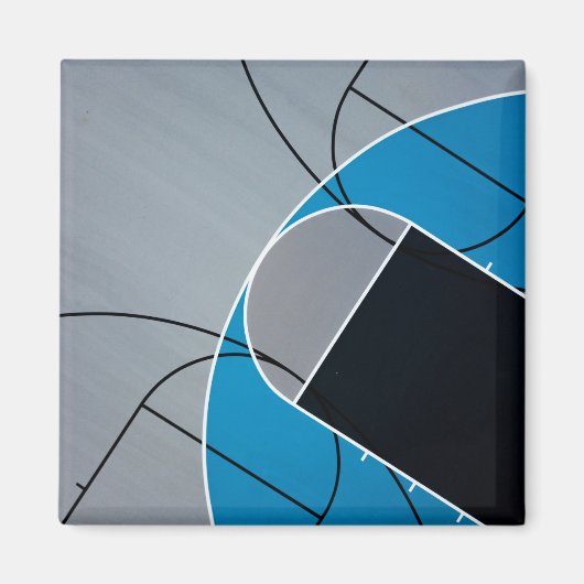 Cool Basketball Artwork Magneet (Voorkant)