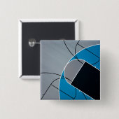 Cool Basketball Artwork Vierkante Button 5,1 Cm (Voorkant /achterkant)