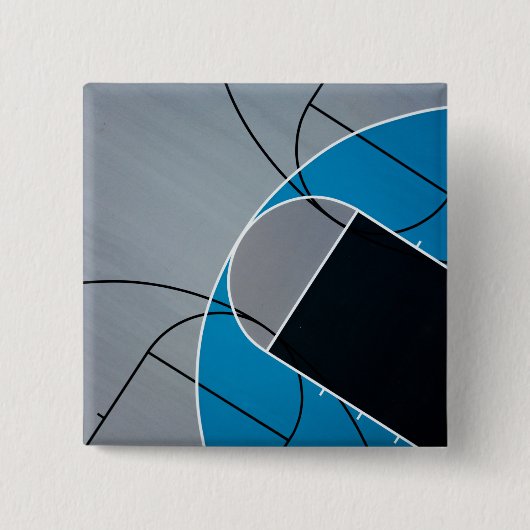 Cool Basketball Artwork Vierkante Button 5,1 Cm (Voorkant)