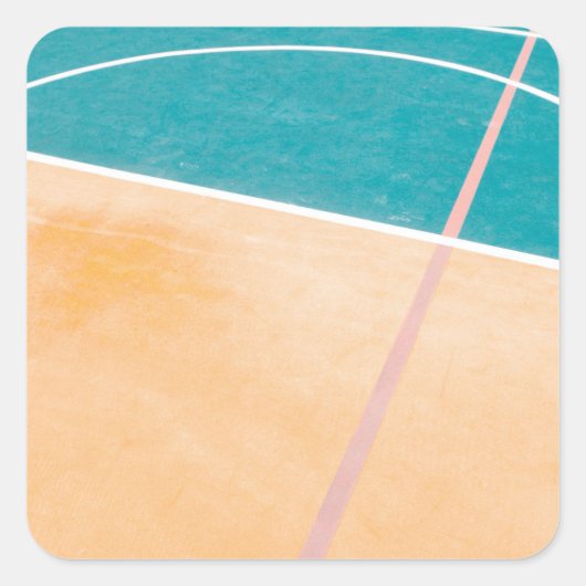Cool Basketball Artwork Vierkante Sticker (Voorkant)