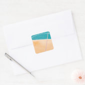 Cool Basketball Artwork Vierkante Sticker (Envelop)