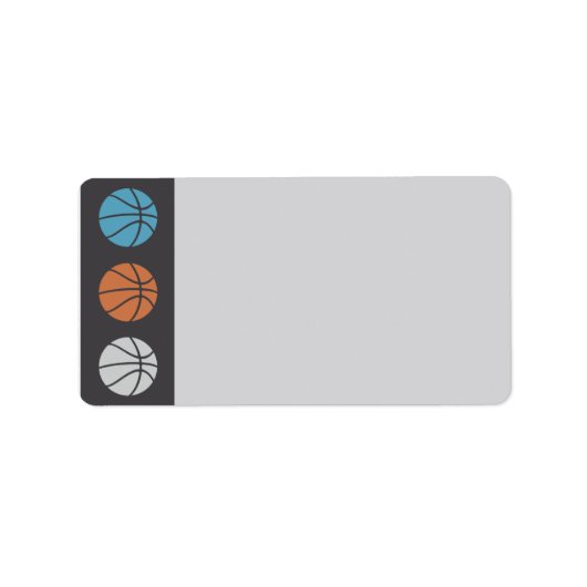 COOL BASKETBALL Bar Bat Mitzvah Matching Labels (Voorkant)