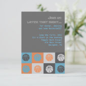 COOL BASKETBALL Bar Bat Mitzvah Party Card Kaart (Staand voorkant)