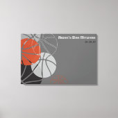 COOL BASKETBALL Bar Mitzvah Inlogbord Canvas Afdruk (Voorkant)