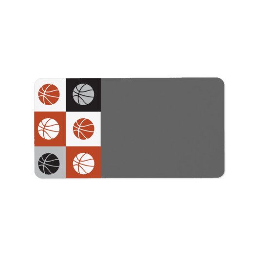 COOL BASKETBALL Bar Mitzvah Print je eigen label (Voorkant)