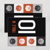 COOL BASKETBALL Bar Mitzvah Table Separcard Briefkaart (Voorkant / Achterkant)