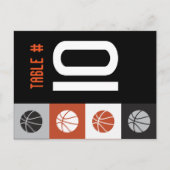 COOL BASKETBALL Bar Mitzvah Table Separcard Briefkaart (Voorkant)