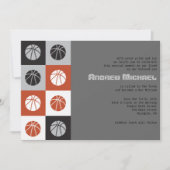 COOL BASKETBALL Bar Mitzvah uitnodiging (Voorkant)