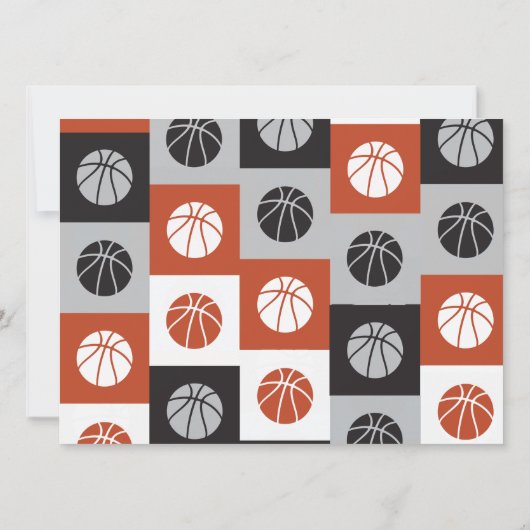 COOL BASKETBALL Bar Mitzvah uitnodiging (Achterkant)