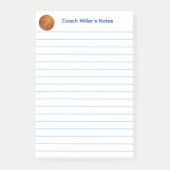 Cool Basketball Coach Lined Custom Post-it® Notes (Voorkant)