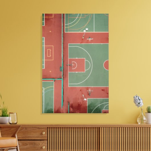 Cool Basketball Gift Canvas Afdruk (Insitu (Woonkamer))